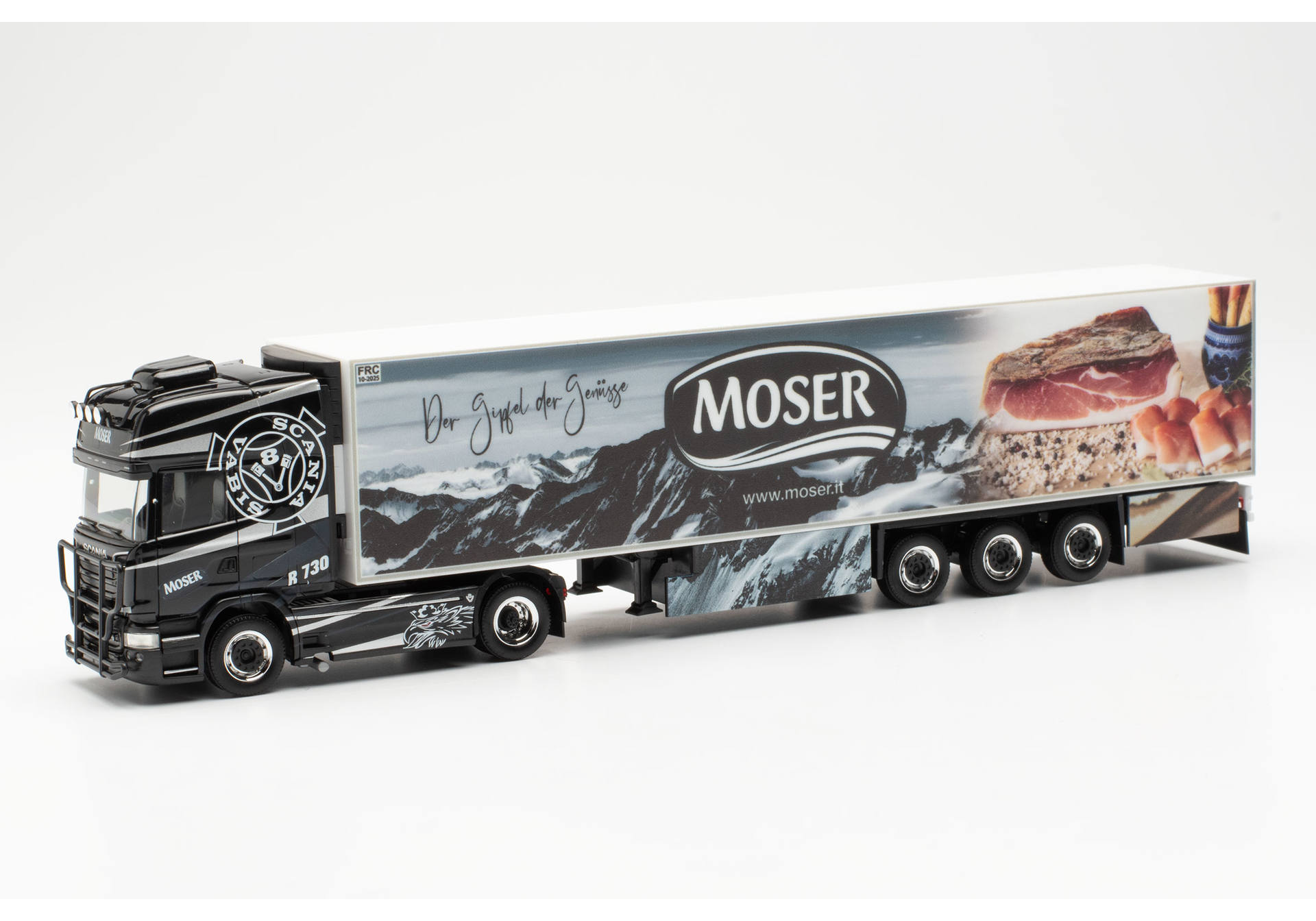 Scania R13 TL refrigerated box semitrailer "Moser" (Italy)