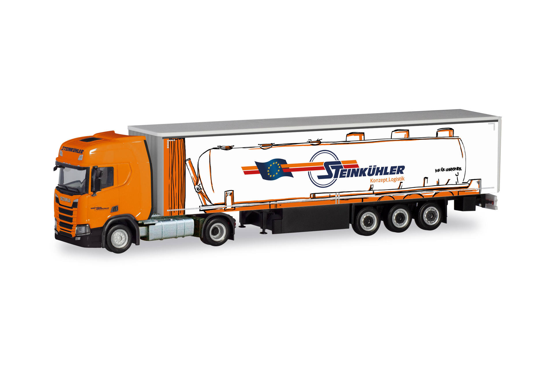 Scania CR 20 HD curtain canvas semitrailer „Steinkühler“ (Nordrhein-Westfalen / Rheine)