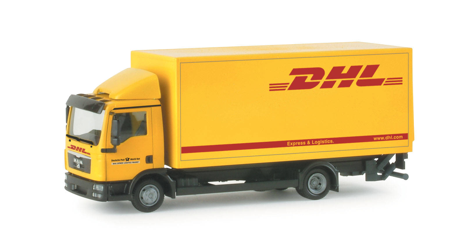 MAN TGL Koffer-LKW mit Ladebordwand "DHL"