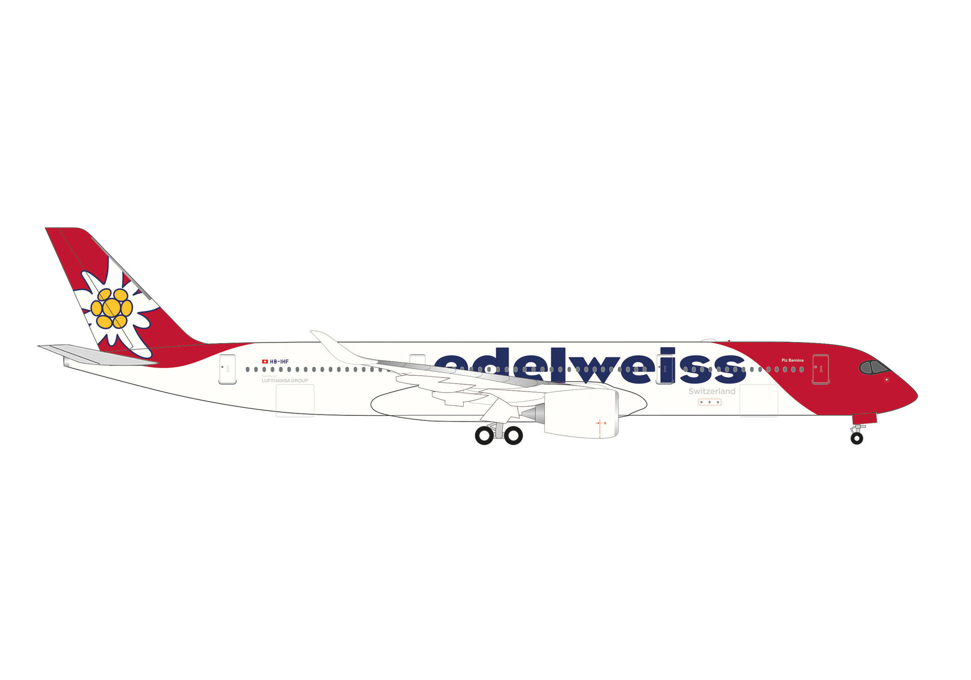 Edelweiss Air Airbus A350-900 - HB-IHF "Piz Bernina"