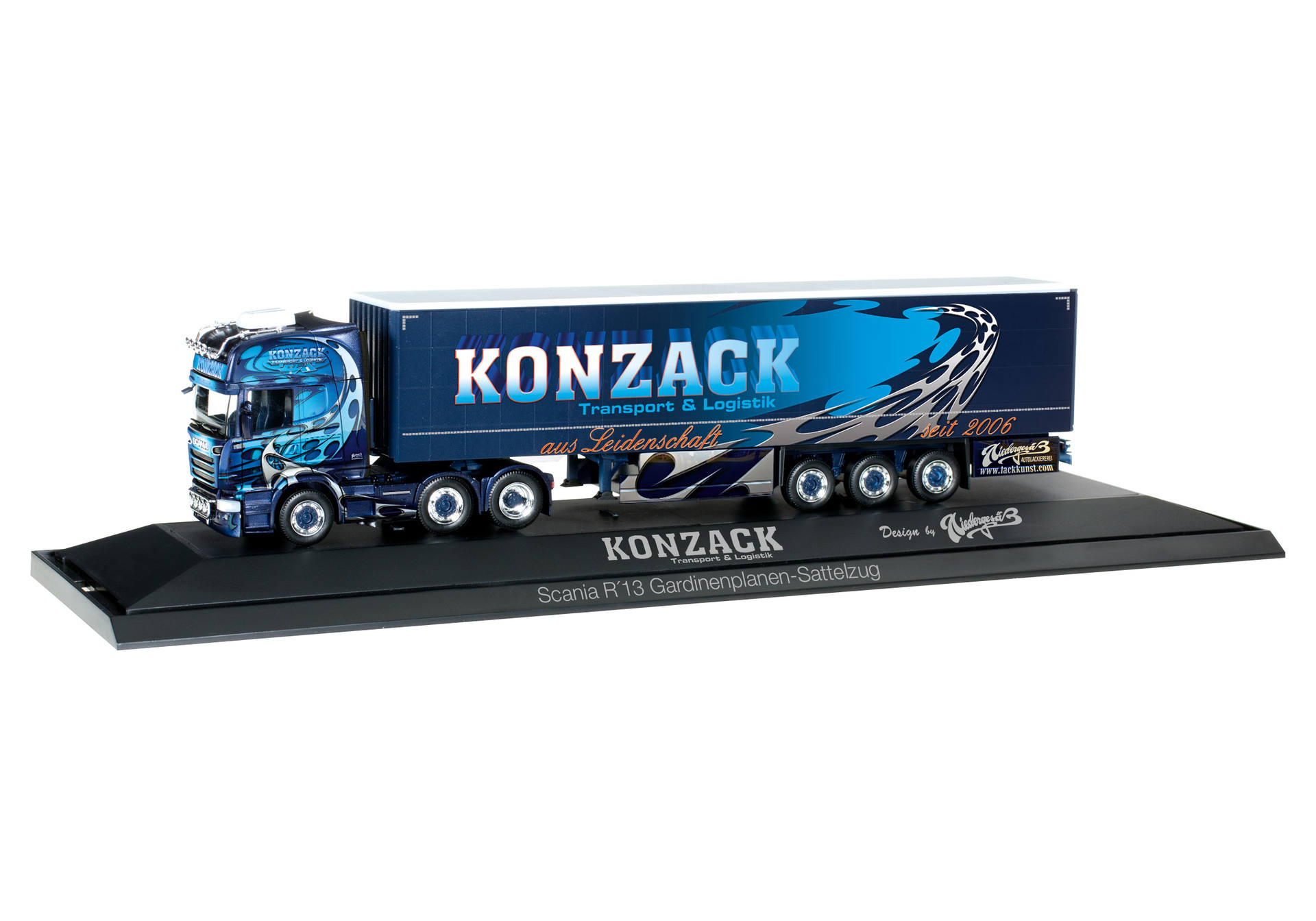 Scania R TL curtain canvas semitrailer "Konzack"