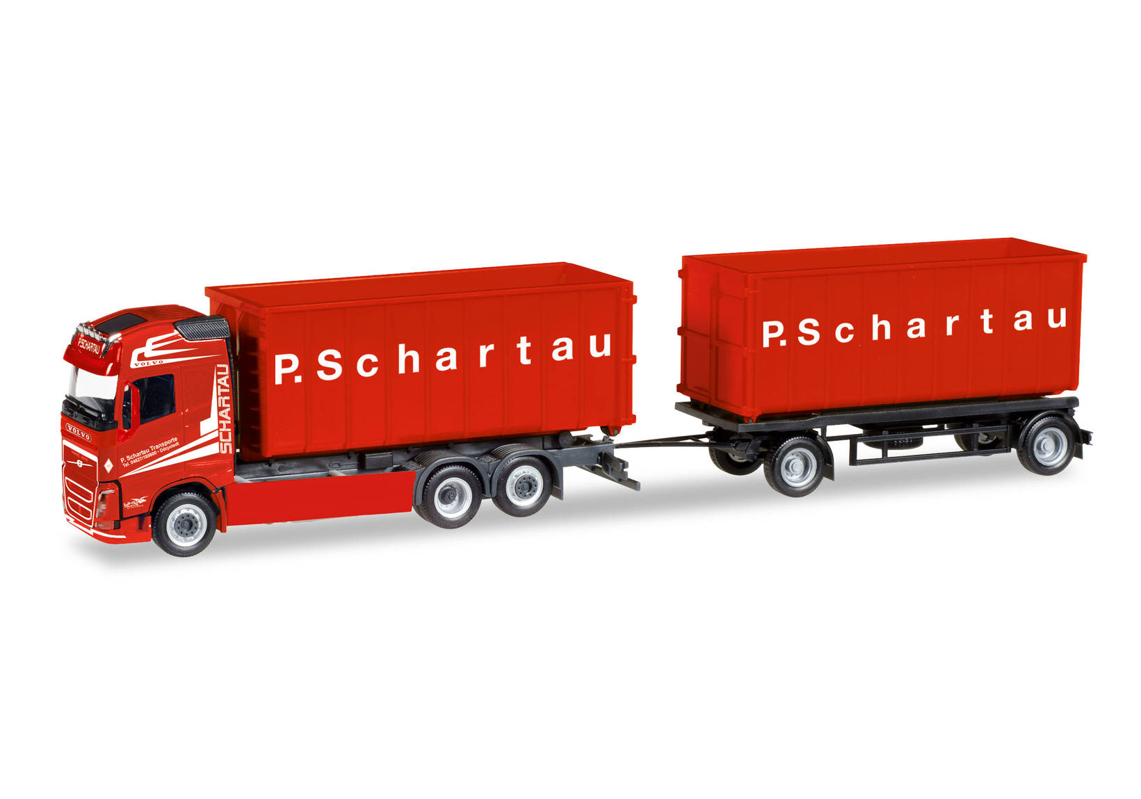 Volvo FH Gl. Abrollmulden-Hängerzug "P. Schartau Transporte"