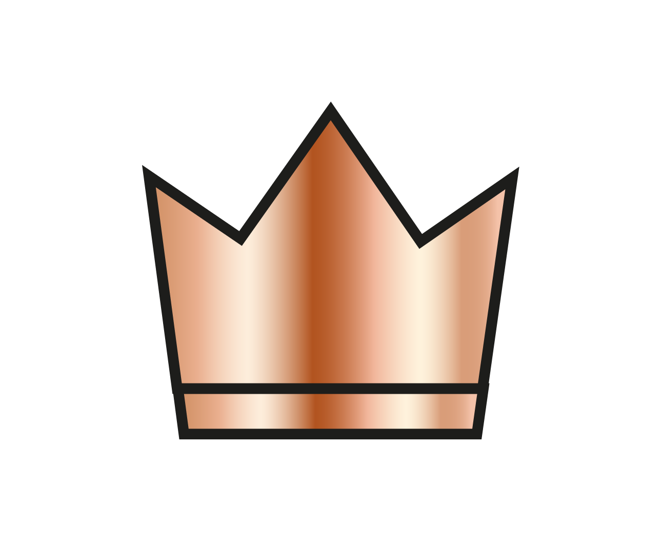Icon from Herpa Club: Image bronze crown, isolated graphic