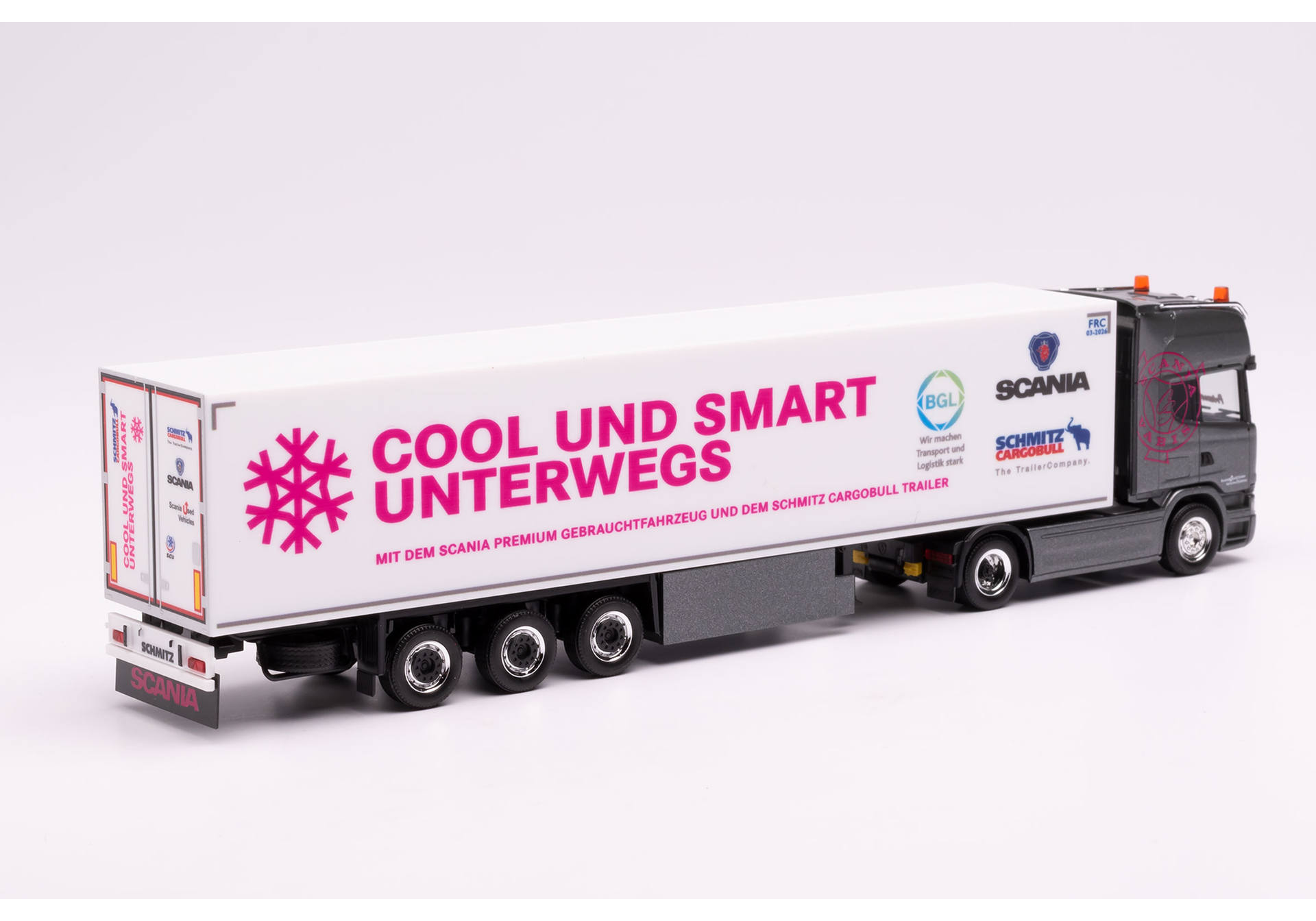 Scania R `13 TL refrigerated box semitrailer „Trucker-Babe Christina Scheib“