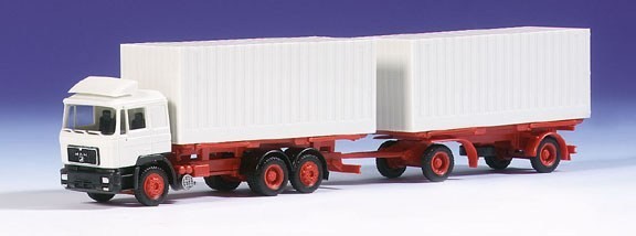 MAN F90 interreling case hooker train Thyssen-Cargobox 3A/2A