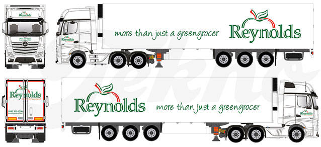 Mercedes-Benz Actros 6x2 refrigerated semitrailer "Reynolds"