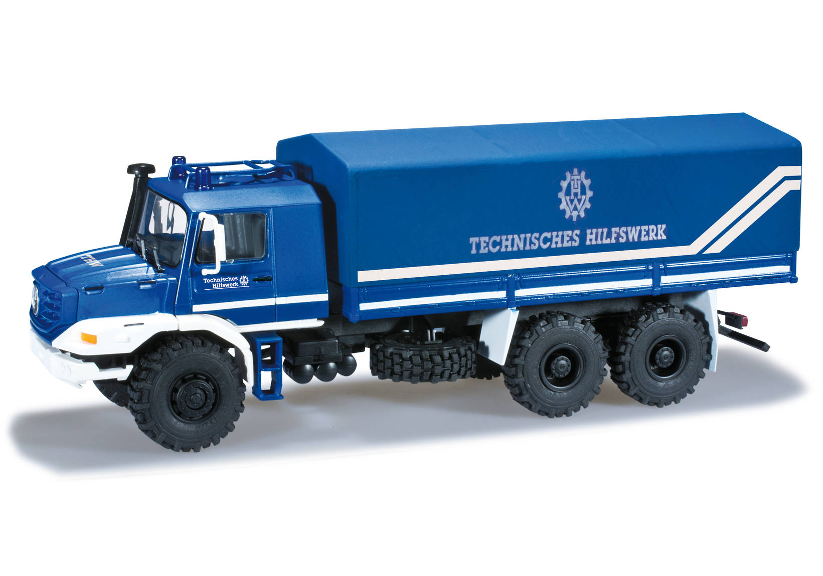 Mercedes-Benz Zetros 6x6 with platform and canvas "THW"