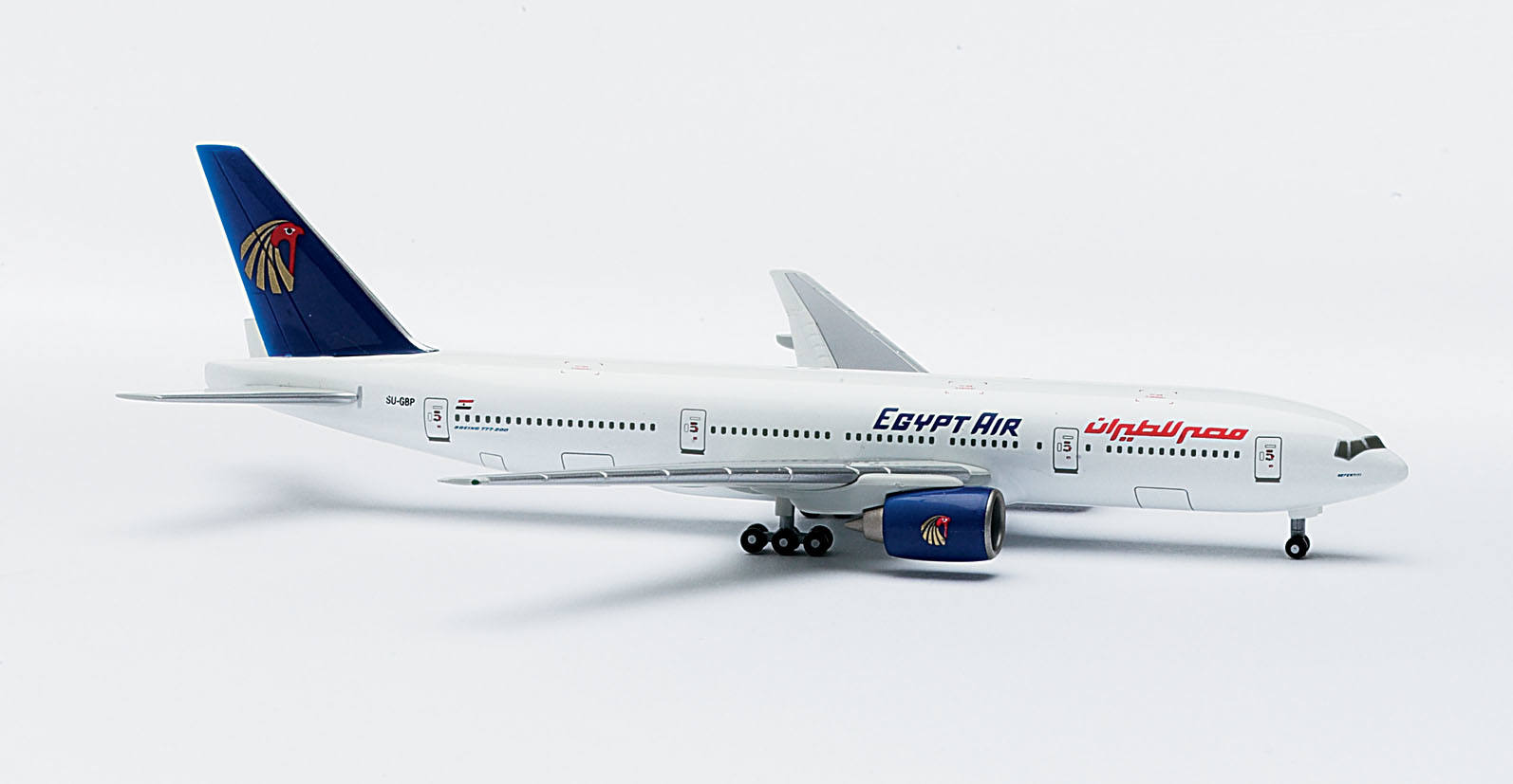 Egypt Air Boeing 777-200 (with base and wheels)