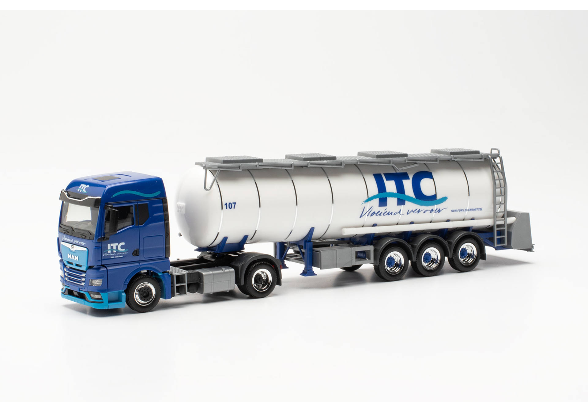 Herpa Man Tgx Gm Chrome Tank Semitrailer Itc Niederlande Oss