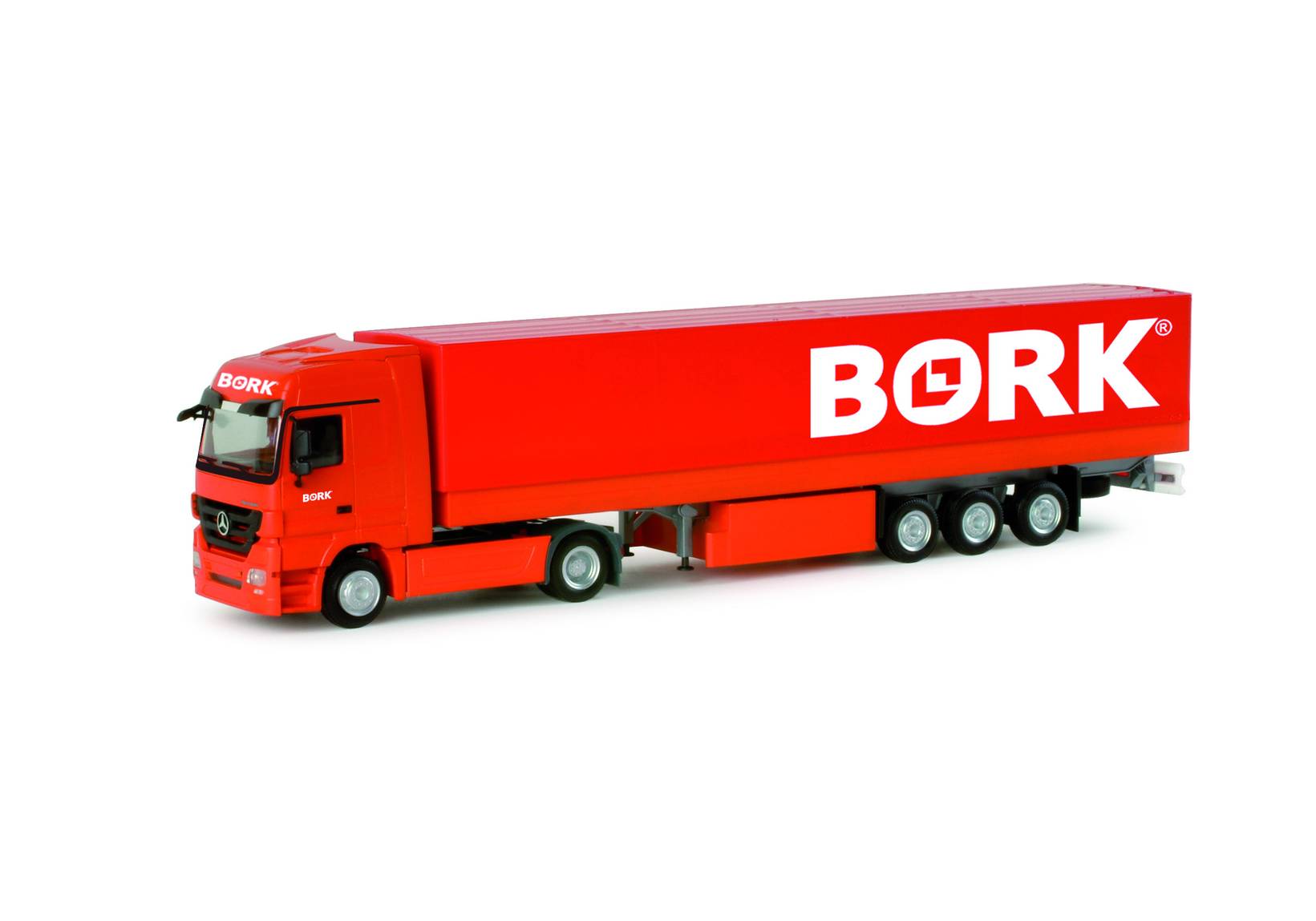 Mercedes-Benz Actros LH 08 canvas semitrailer truck "Bork"