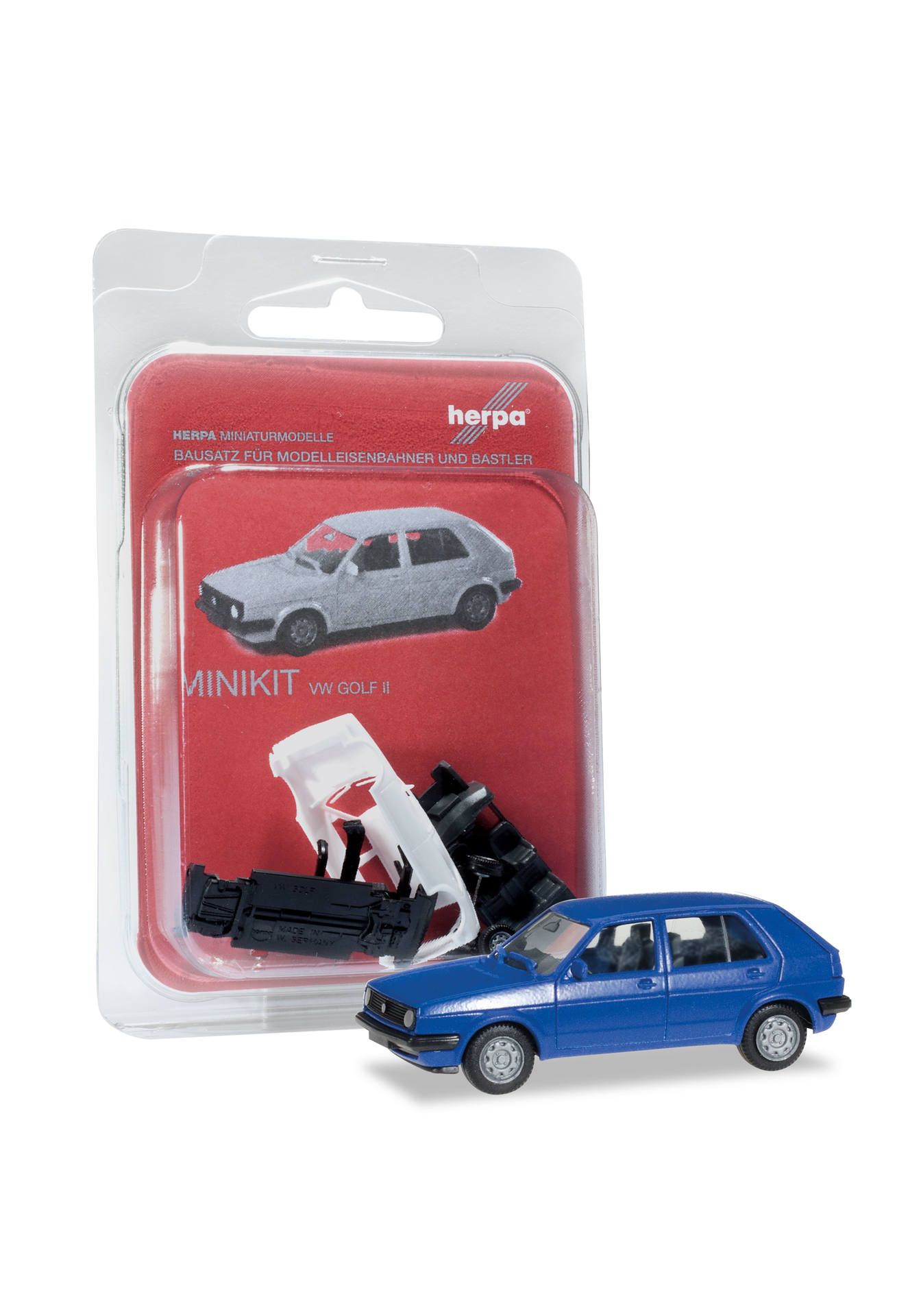 Herpa MiniKit: VW Golf II 4 doors, blue
