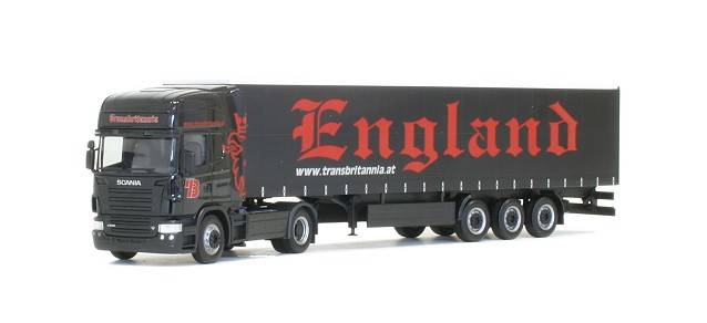 Scania R curtain canvas semitrailer "Transbritannia" (A)