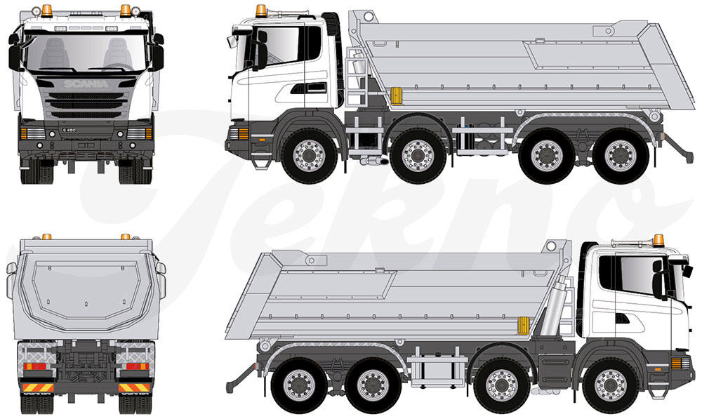 Scania 4-achs Kipper
