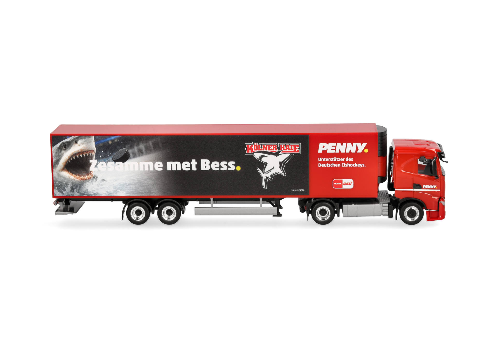 truck, trailer, red, advertising, toy/model