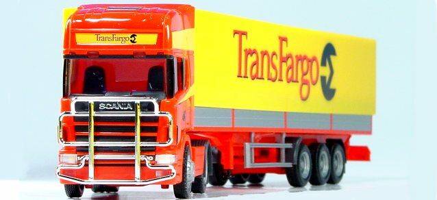 Scania 144 curtain canvas semitrailer "TransFargo"