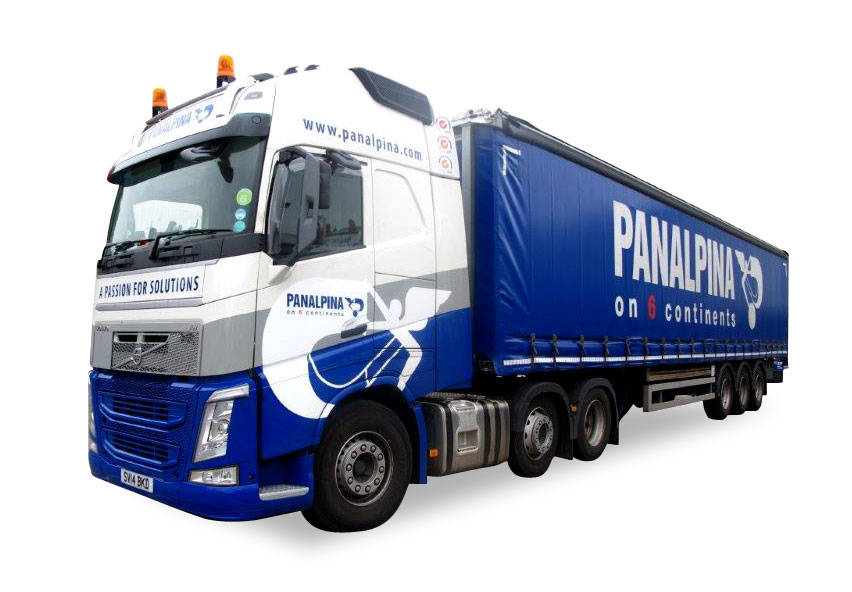 Volvo FH GL curtain canvas semitrailer "Grampion Panalpina"