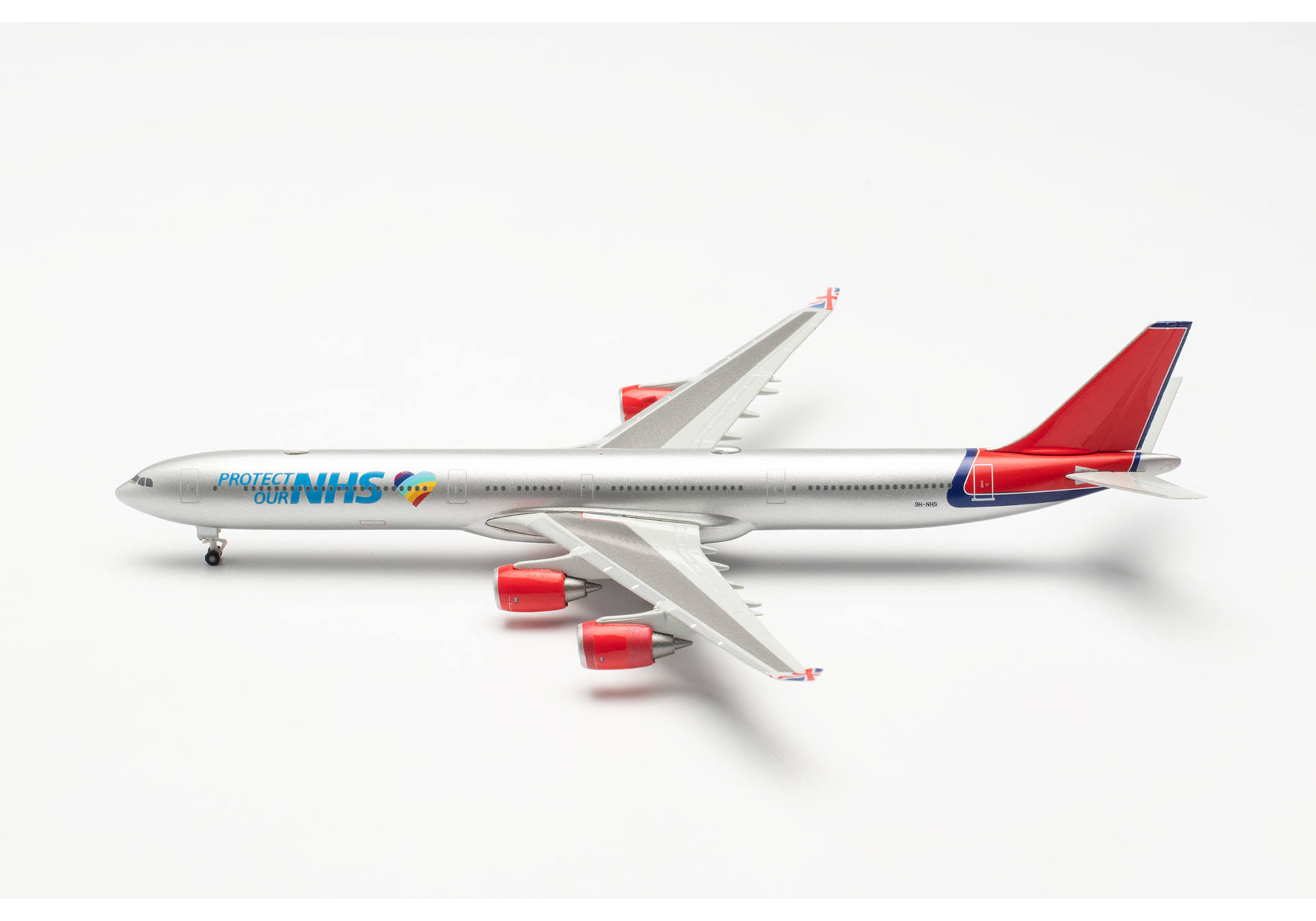 Maleth Aero Airbus A340-600 “Protect Our NHS” – 9H-NHS