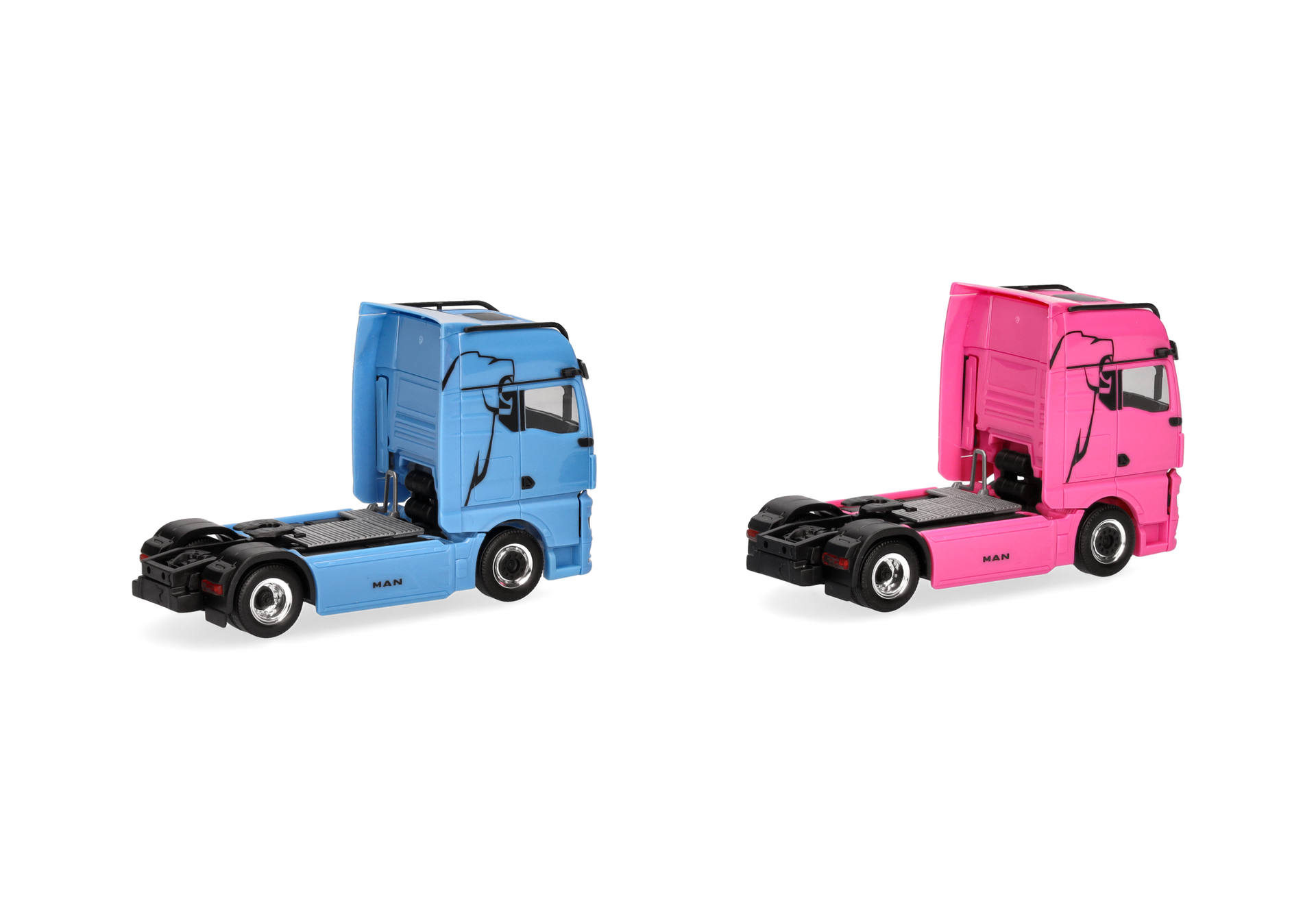 Set WOMAN & MAN eTGX GX Zugmaschinen, 2achs, hellblau und pink