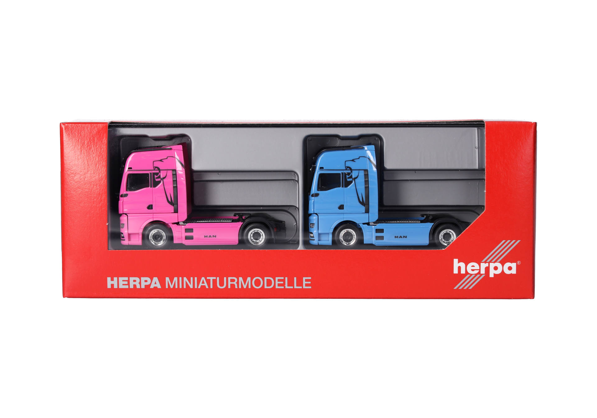 Set WOMAN & MAN eTGX GX Zugmaschinen, 2achs, hellblau und pink