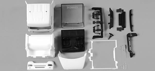 Mercedes-Benz Axor driver's cabin high roof version side skirtings and a roof spoiler (incl. rear-view mirror)Inhalt: 2 Stück