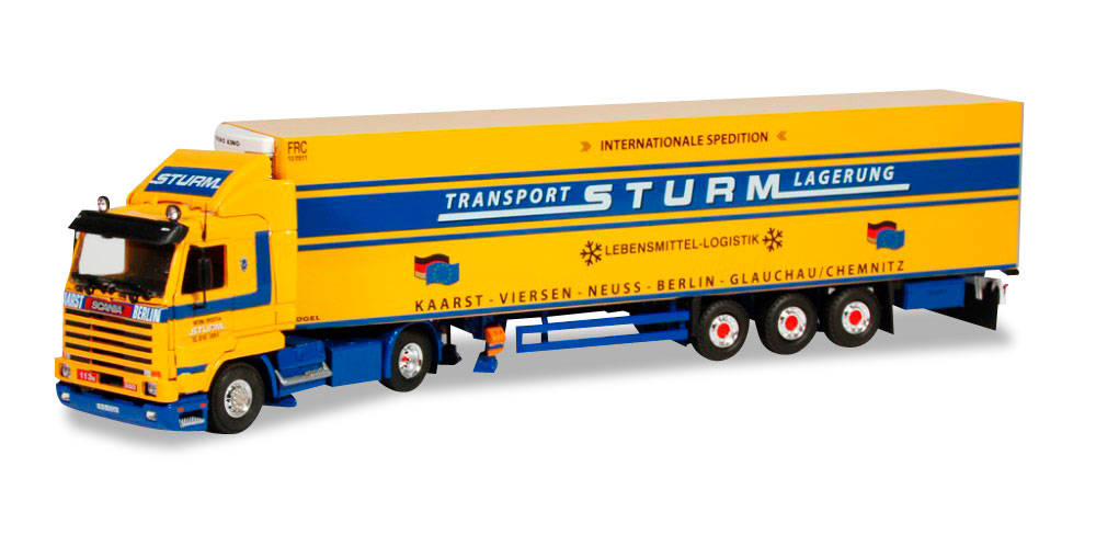 Scania 113 SL 4x2 refrigerated semitrailer "Sturm"