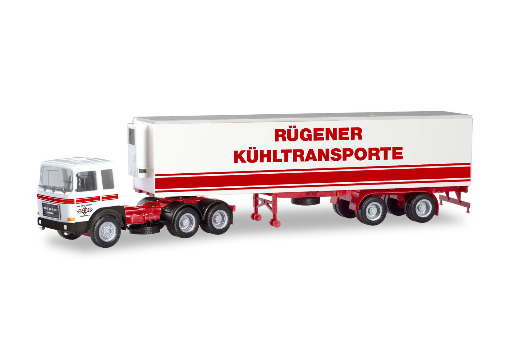 Roman Diesel refrigerated truck trailer „VEB KV Stralsund / Ostseetrans“ (Mecklenburg-Vorpommern / Stralsund)