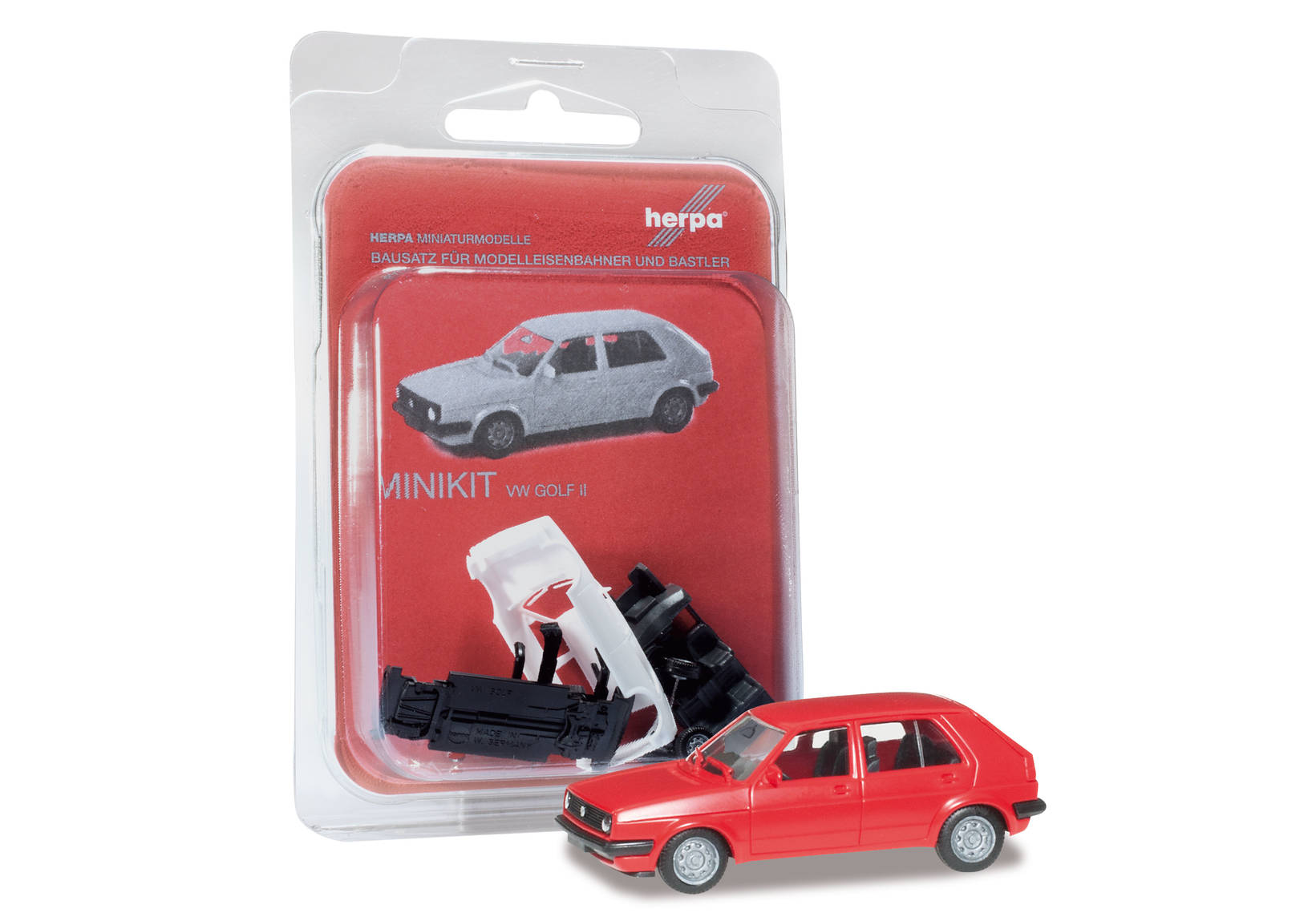 Herpa MiniKit: VW Golf II 4 doors, red