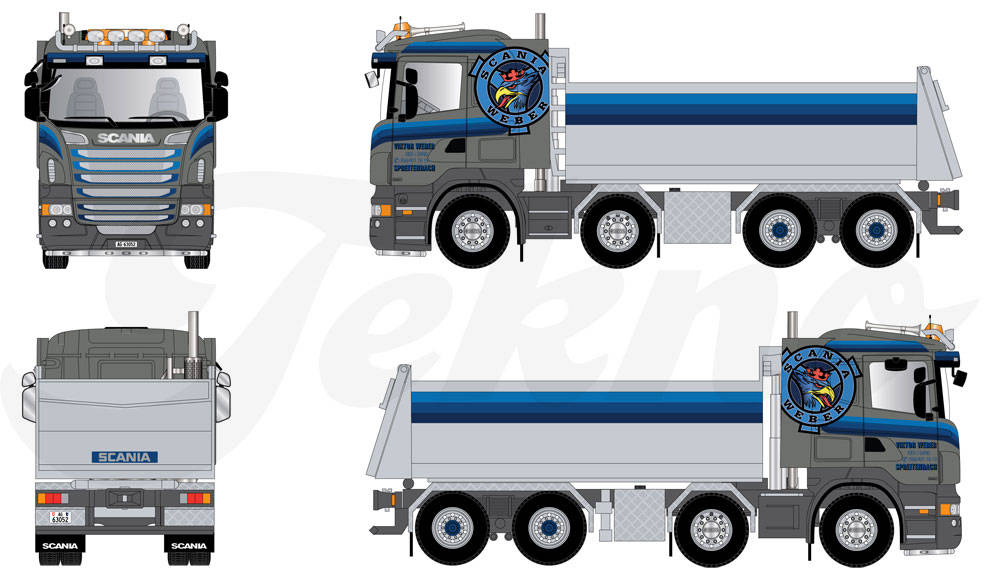 Scania R 4-axles dump truck "Viktor Weber"