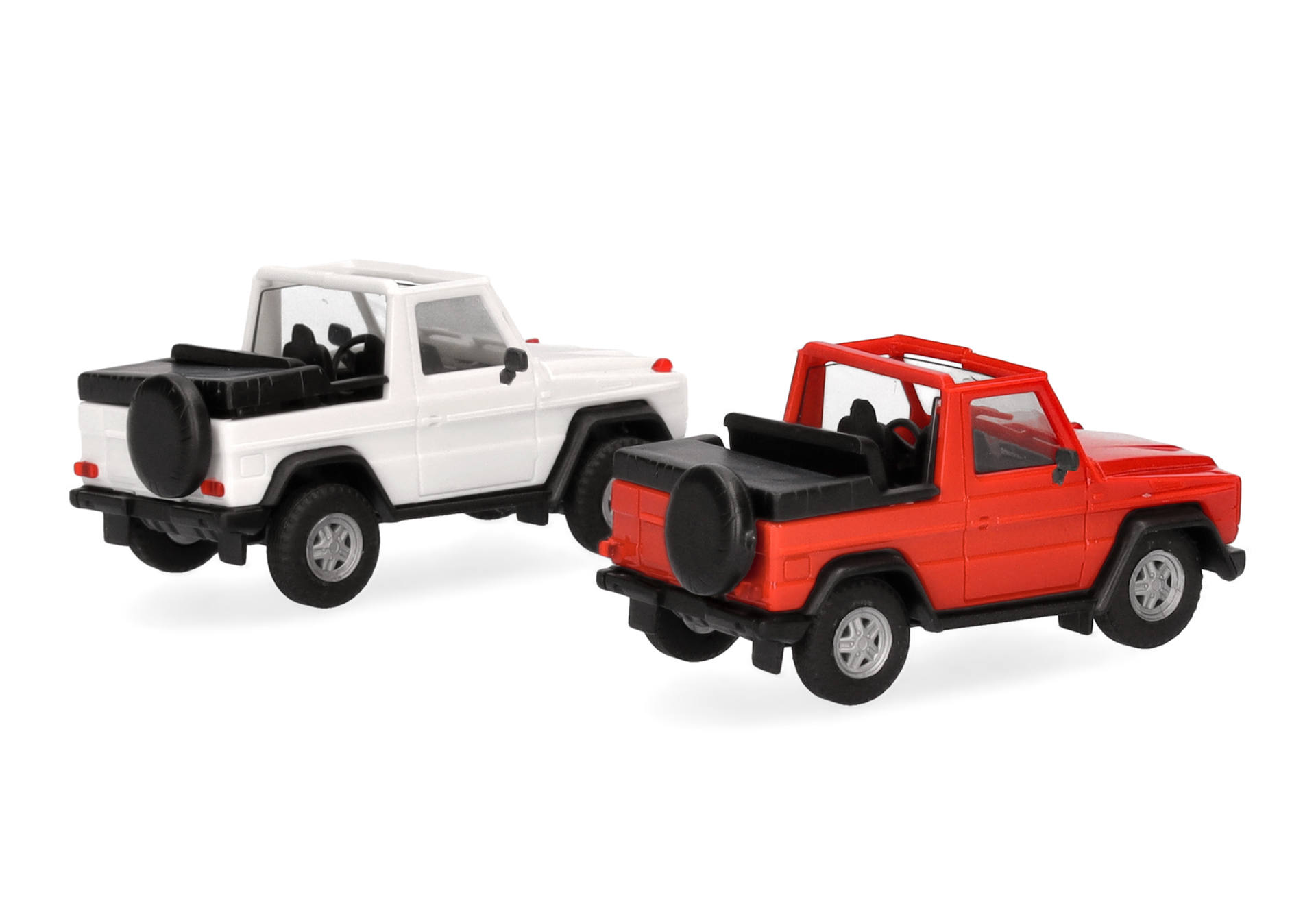 Herpa MiniKit: Puch G class (W460) cabrio, white/red