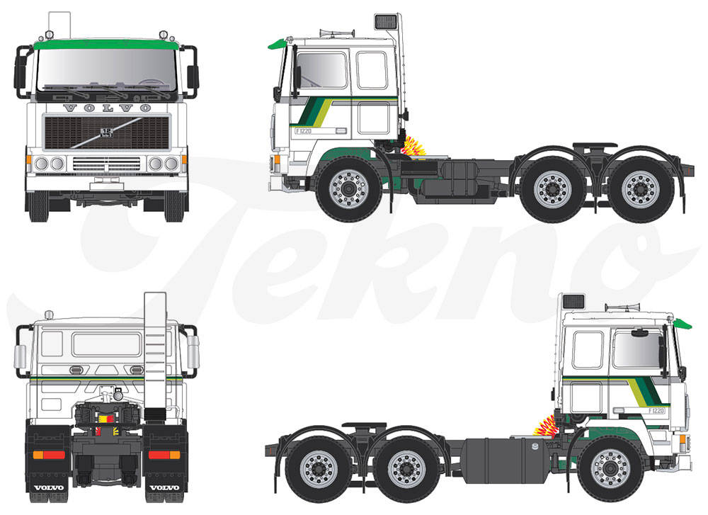 Volvo F12 6x4 rigid tractor