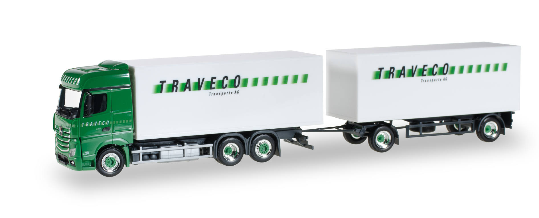 Mercedes-Benz Actros Bigspace box trailer "Traveco"