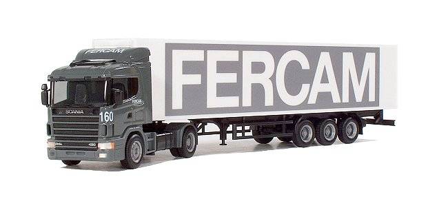 Scania 124 box semitrailer "FERCAM"