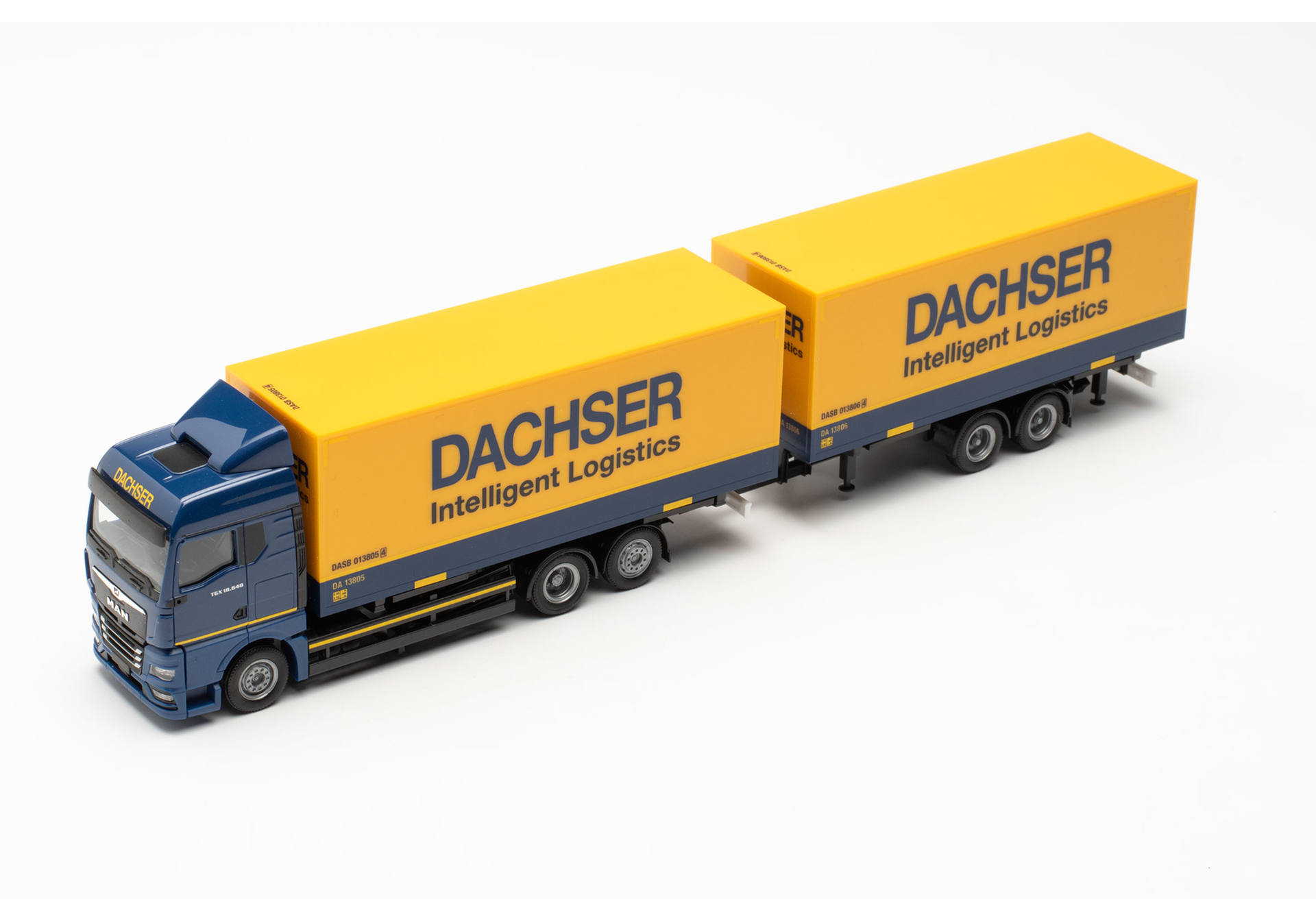 MAN TGX GM interchangeable tandem box trailer "Dachser"