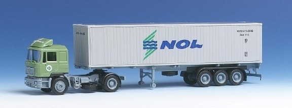 Man F90 Rippcontainer-Sattelzug 2a/3a 40 "Container
