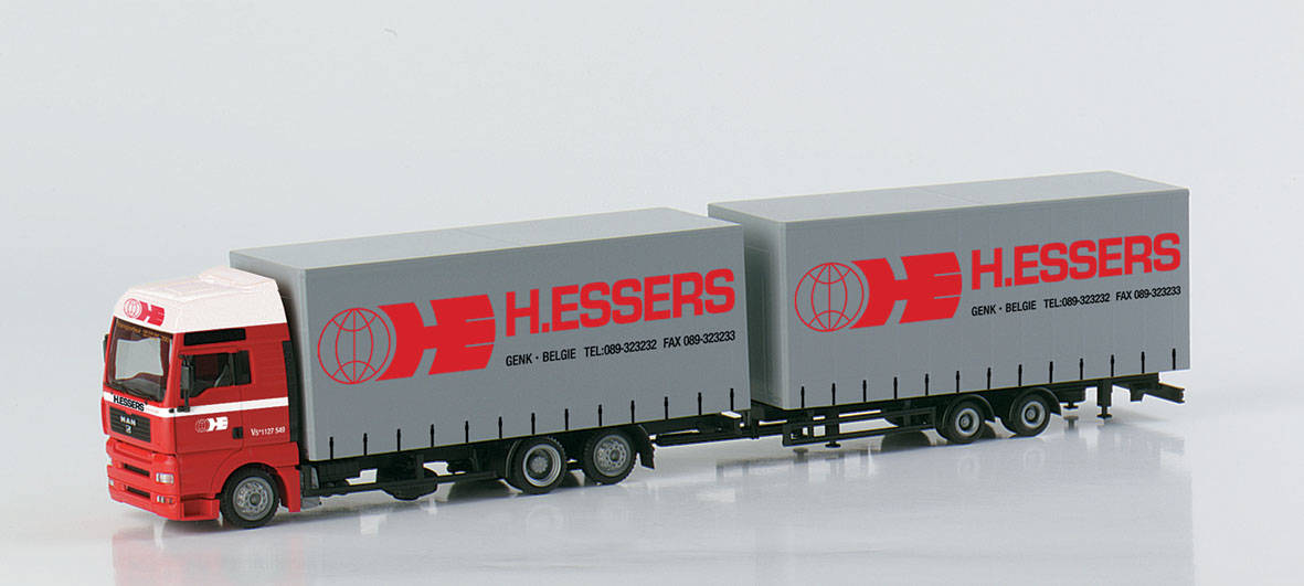 MAN TGA XXL Jumbogardinenplanentandem-Hängerzug "Essers" (B)