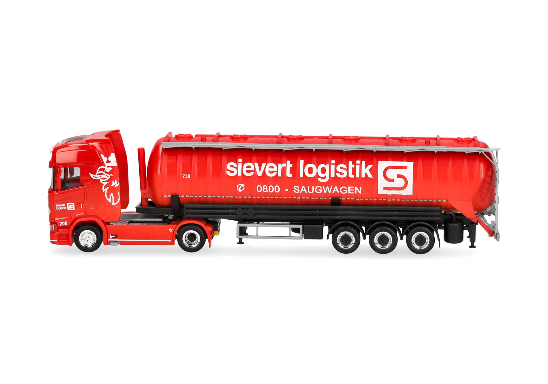 Scania CS 20 HD vacuum silo semitrailer truck "Sievert Logistik"