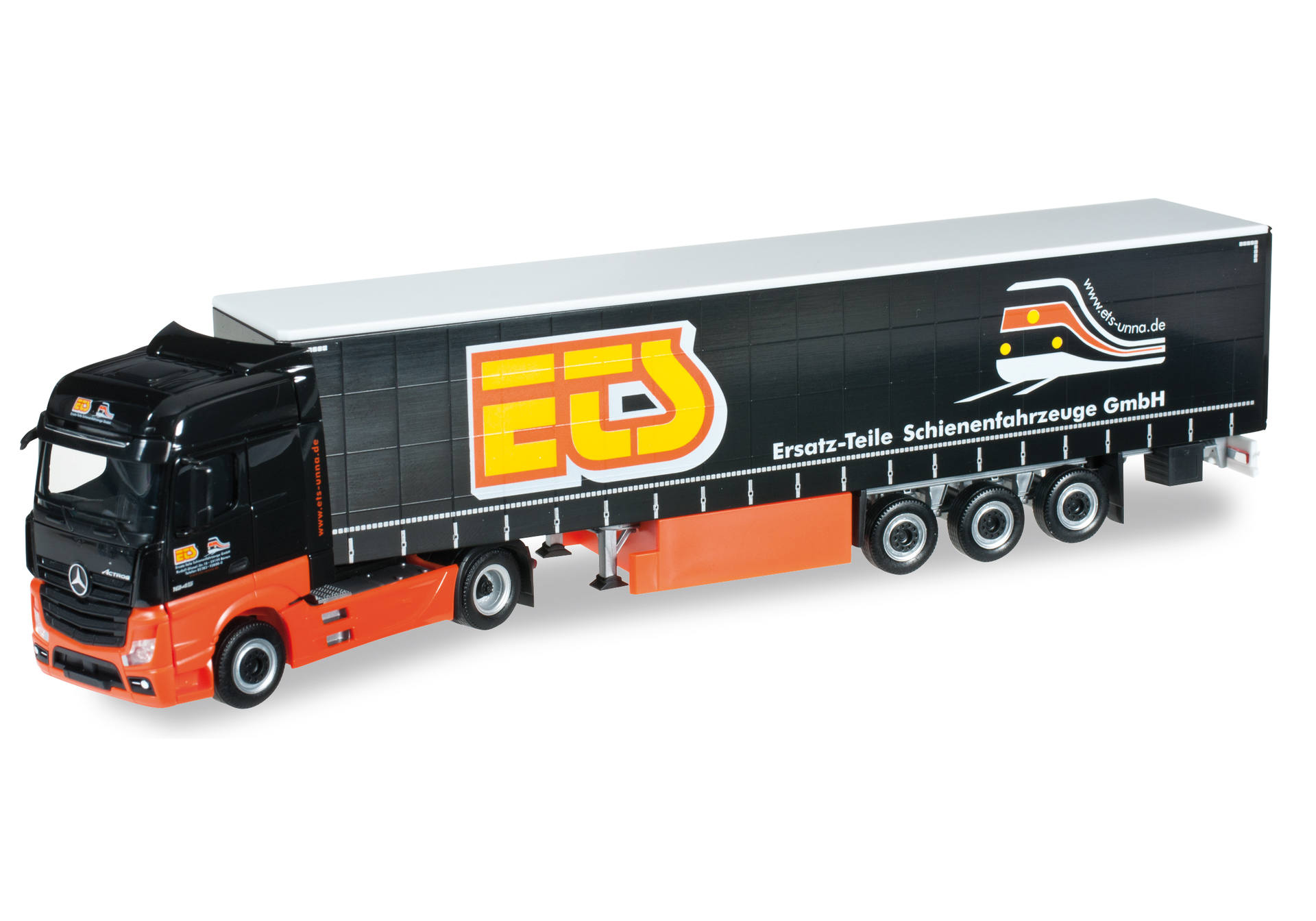 Mercedes-Benz Actros Bigspace Gardinenplanen-Sattelzug "Ersatzteile Schienenfahrzeuge GmbH"