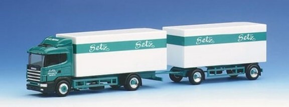 Scania 124 HL case trailer train 2A/2A