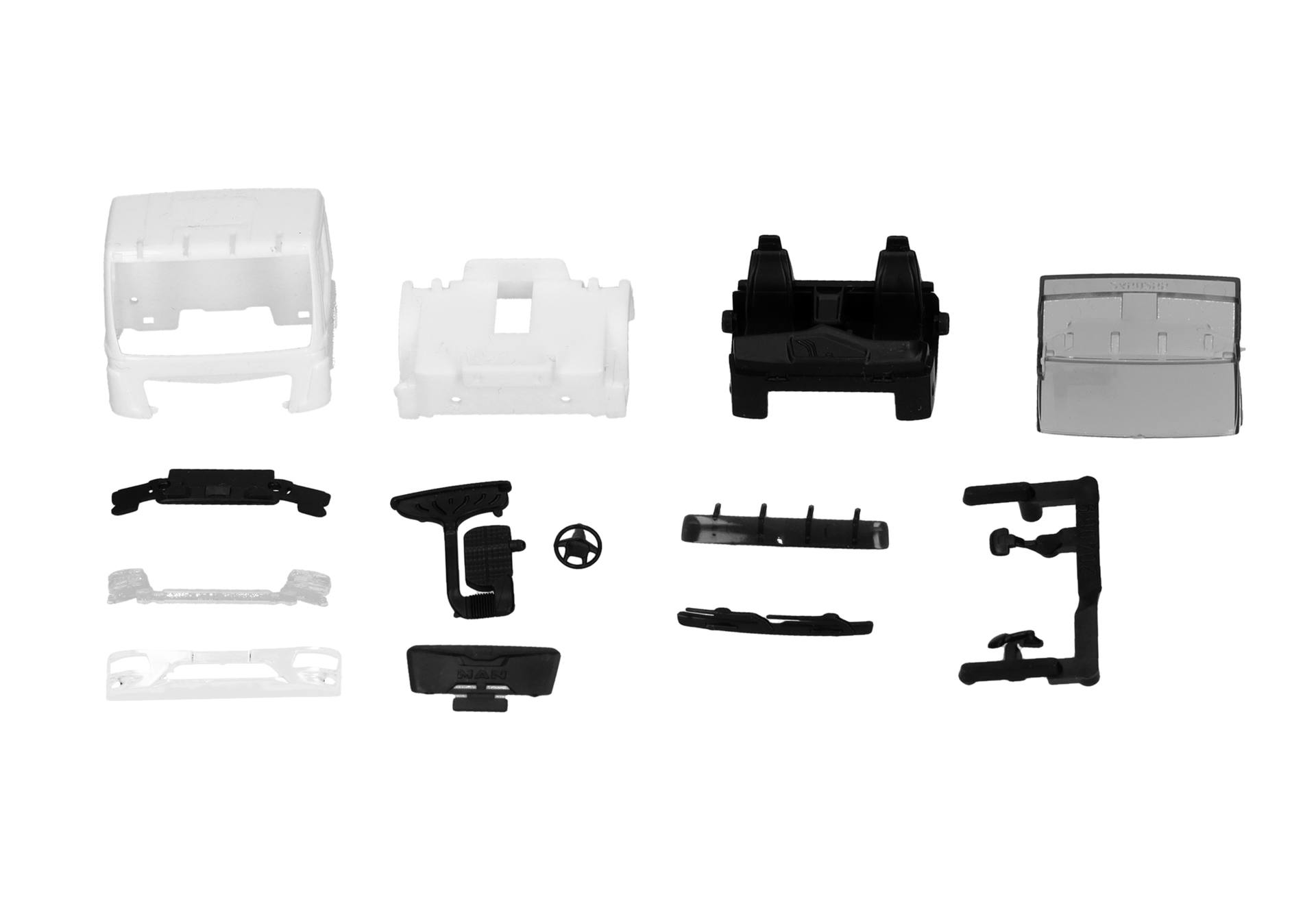 Lkw-Kabine, Modellbausatz, Montagebauteile, Kunststoffteile, Armaturenbrett-Zubehör, Modellbausatz, Plastikteile, Montageset, Lkw-Kabine, Fahrzeug-Innenraum