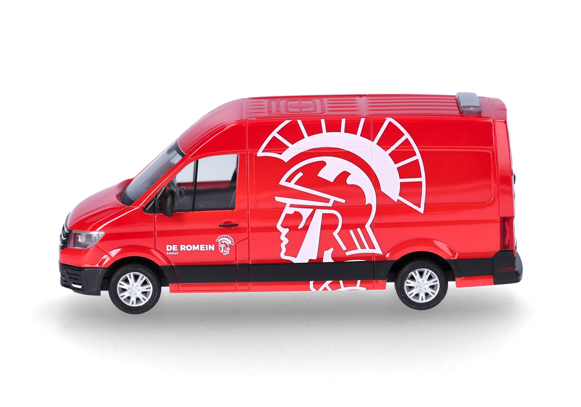 van, red, spartan helmet, graphics, toy/model
