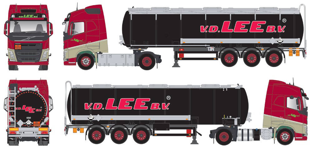Volvo FH04 GL tank container semitrailer "Van der Lee"