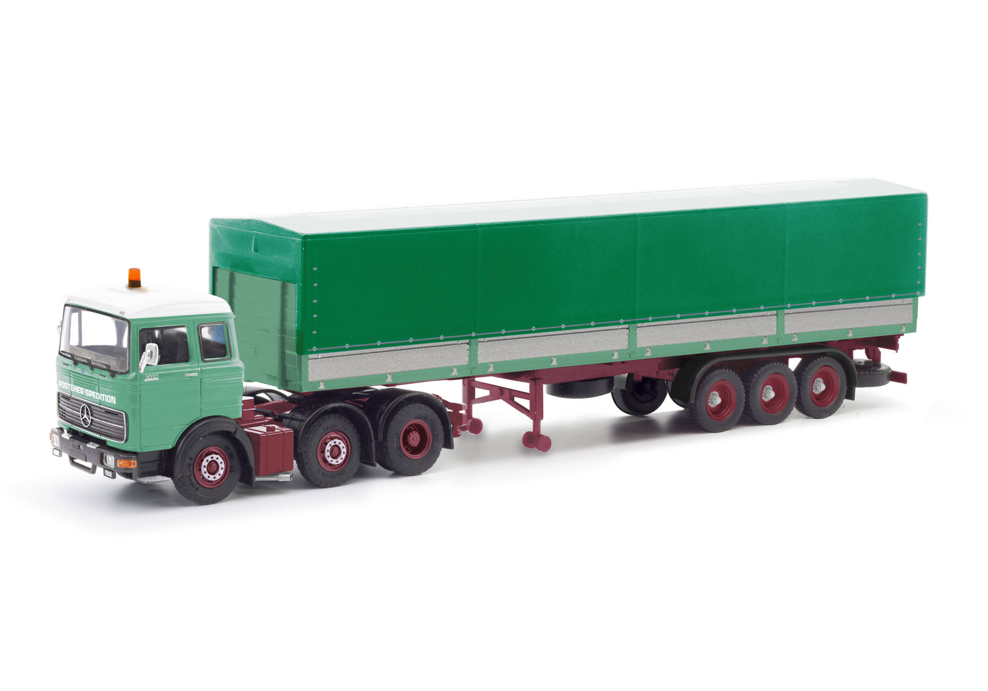 Mercedes-Benz LPS 2032 canvas semitrailer truck "Posteher"