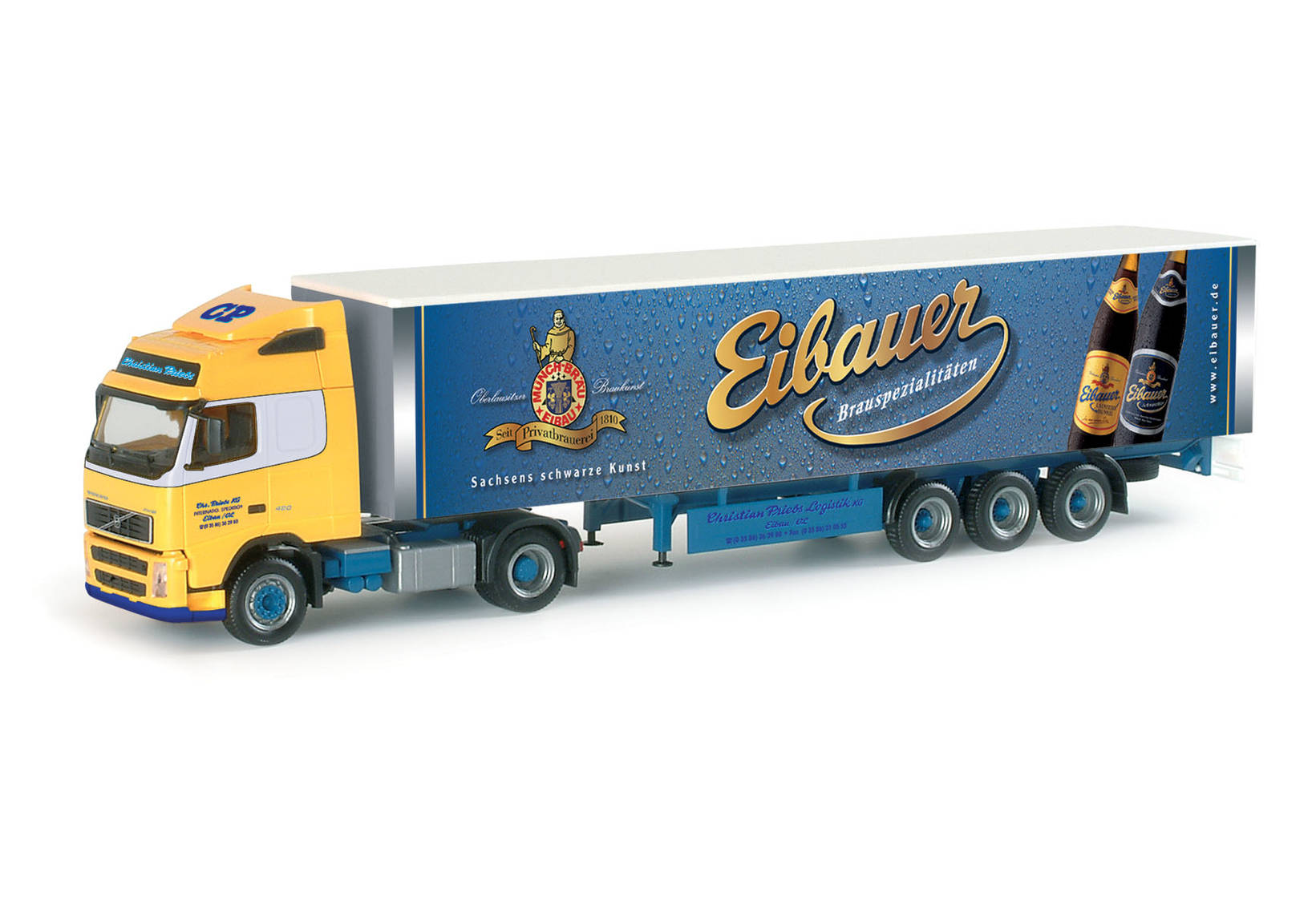 Volvo FH GL curtain canvas semitrailer "Priebs/Eibauer Bier"