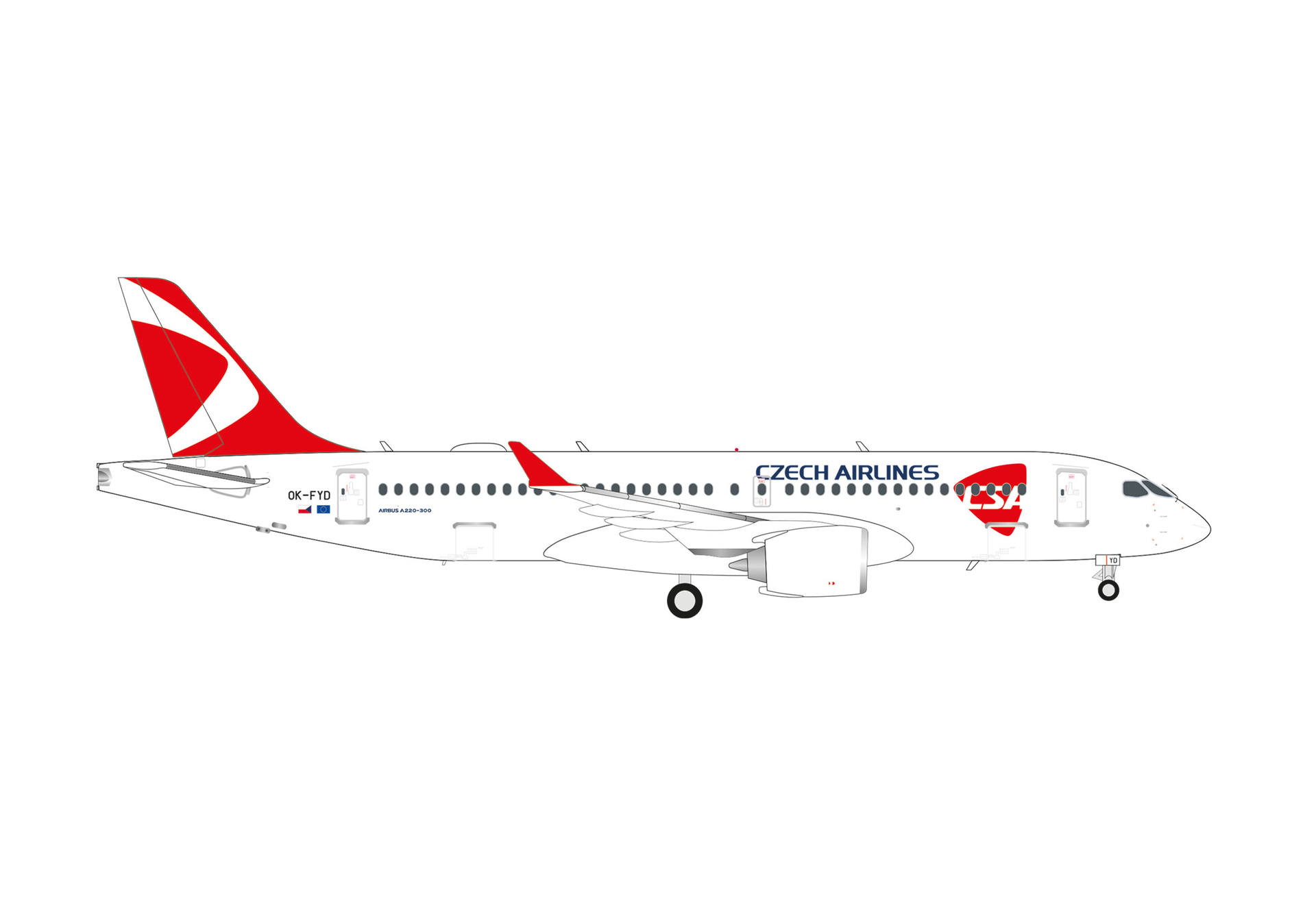 CSA Czech Airlines Airbus A220-300 – OK-FYD