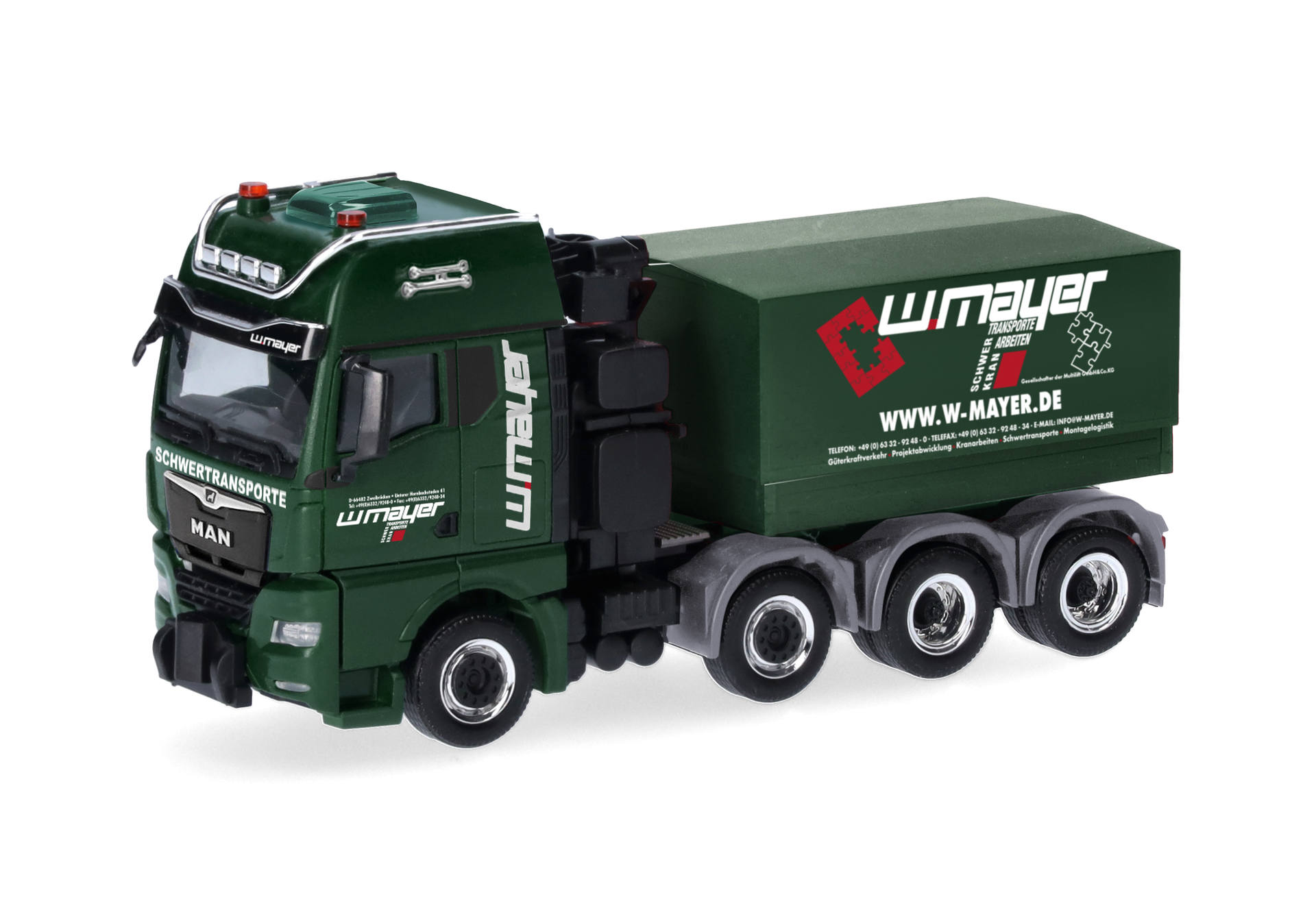 MAN TGX GX heavy-duty tractor 4axles with balladt flatbed 