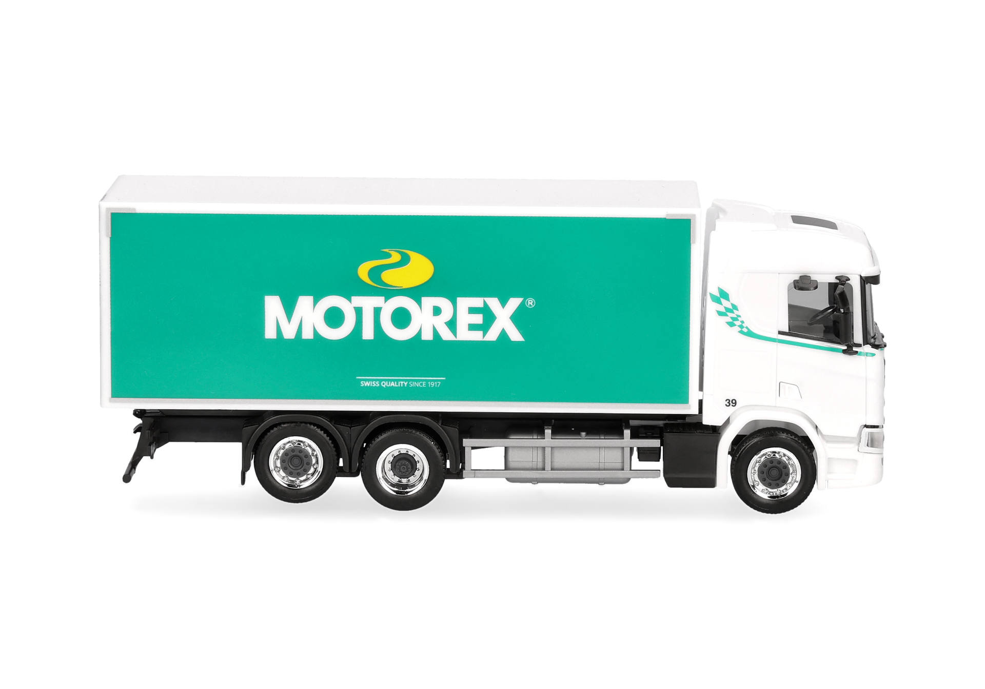 Scania CR 20 low roof box truck 3axles "Motorex" (Schweiz)