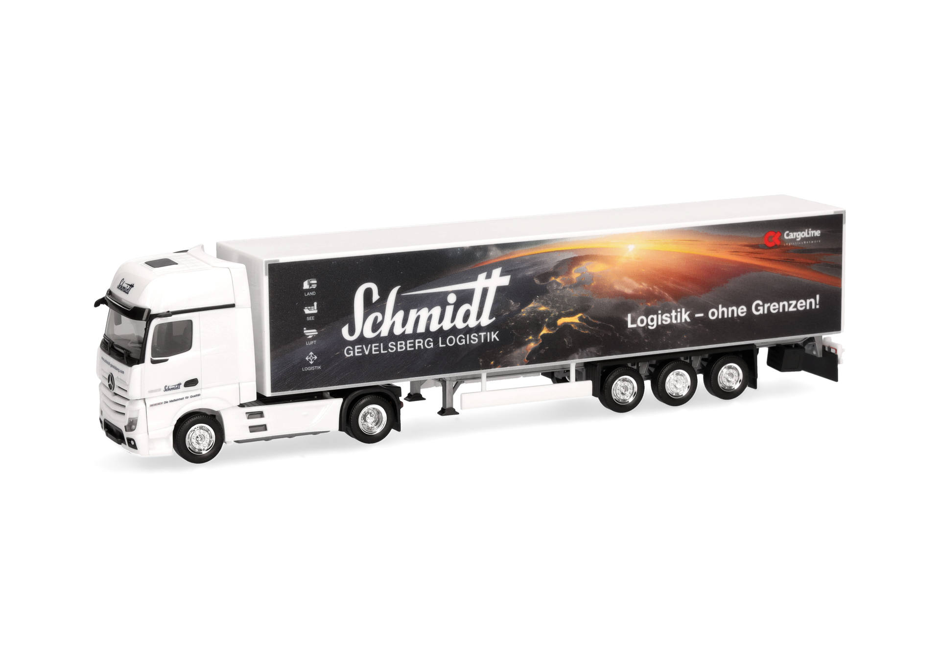 Mercedes-Benz Actros L '18 Gigaspace box semitrailer truck "Schmidt Gevelsberg/Erde"