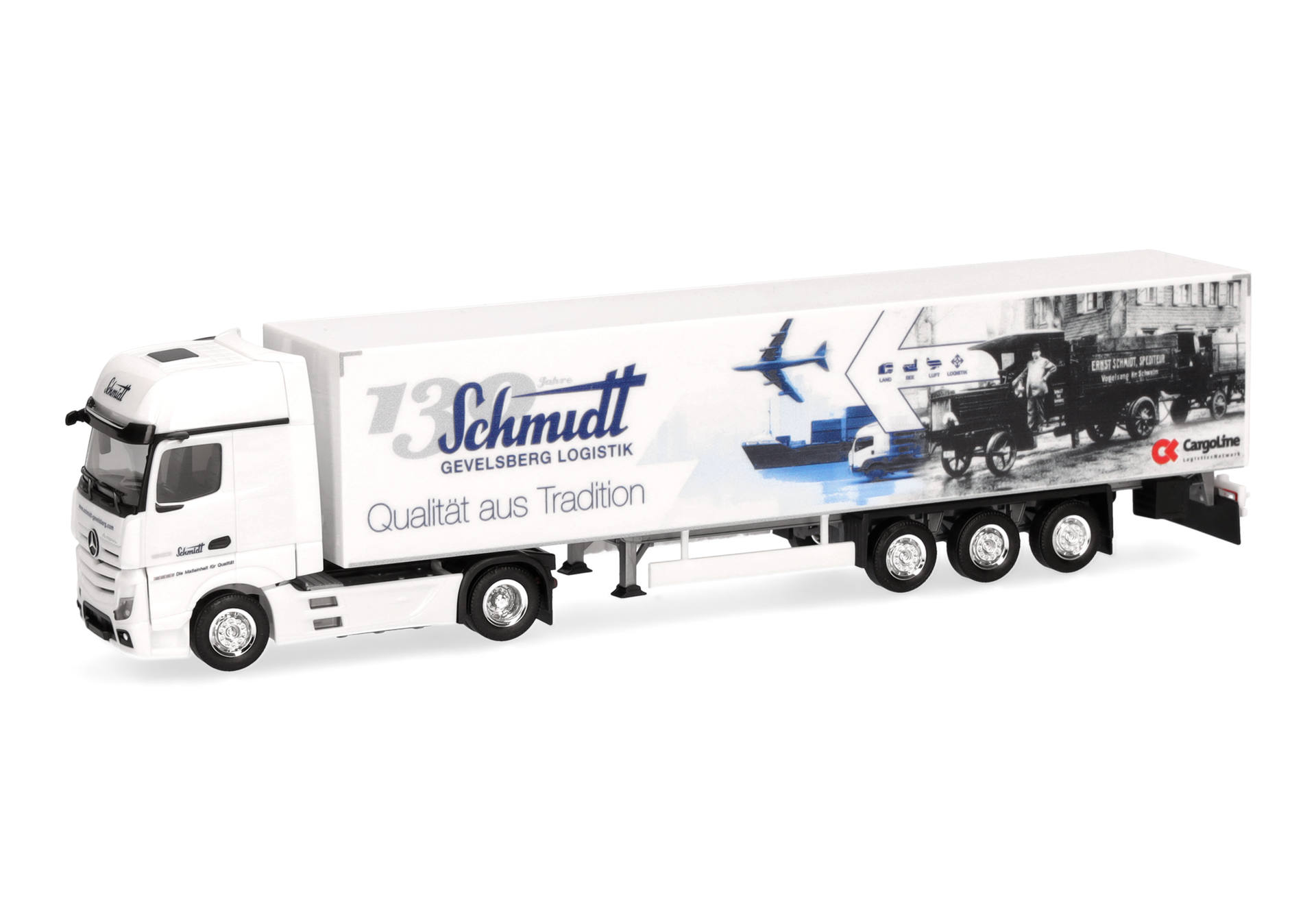 Mercedes-Benz Actros L '18 Gigaspace box semitrailer truck "Schmidt Gevelsberg/Flugzeug"