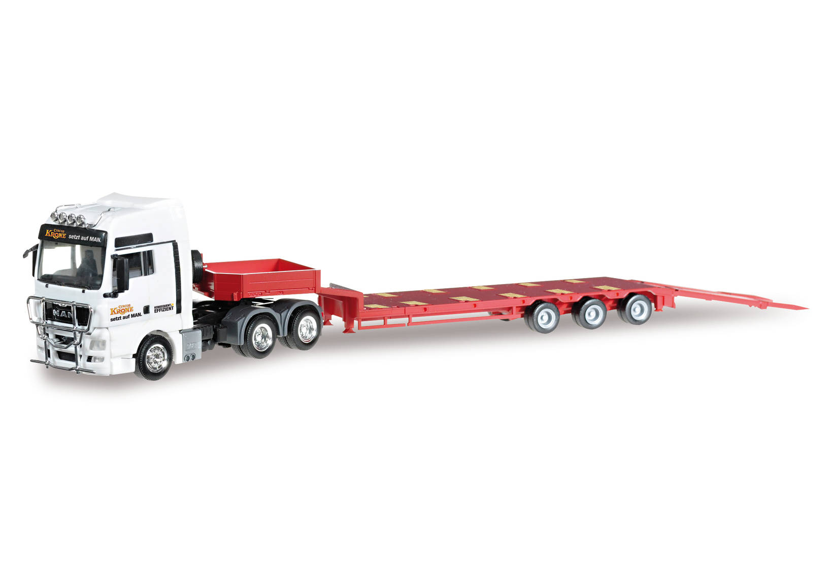 MAN TGX XXL low boy semitrailer "Circus Krone"