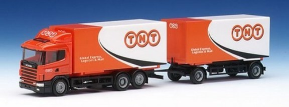 Scania 124 HL Exchange case trailer train 3A/2A